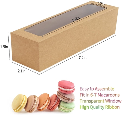 กล่องเลือกมาการอง 25 แพ็คพร้อมริบบิ้นใส 6 Macaron
