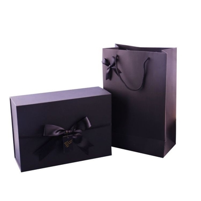 กล่องเครื่องสำอางสุดหรูแบบกำหนดเอง Black White Boutique Cosmetic Package Gift Box