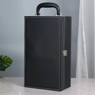 กล่องของขวัญขวดไวน์แดงสี่เหลี่ยมผืนผ้าโลโก้ที่กำหนดเอง 35.2x27x11.5cm