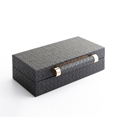 ทางเข้าห้องนั่งเล่นกล่องของขวัญหนังสีดำกล่องเครื่องประดับ 35.2x27x11.5cm