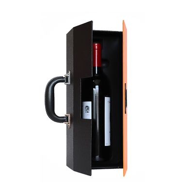 กระเป๋าเดินทาง Pu Leather Premium Gift Wine Luxuery Bottle Packaging Box Classic Red Gift Leather Wine Box