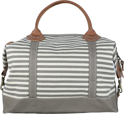 สายคล้องไหล่ปรับได้ผ้าใบกระเป๋าเดินทาง Duffle กระเป๋าถือหนังทนทาน