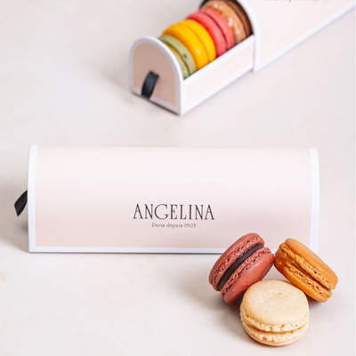 คุกกี้คริสต์มาส Macaron Gift Box กระดาษแข็ง Custom