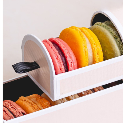 คุกกี้คริสต์มาส Macaron Gift Box กระดาษแข็ง Custom