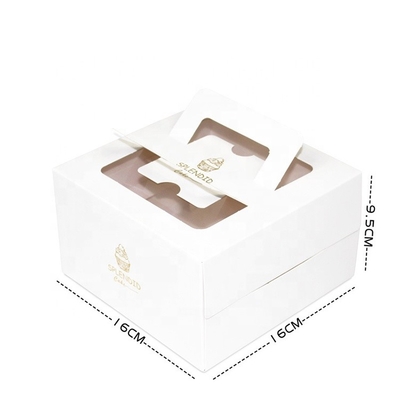 6 8 นิ้วกล่องเค้กที่กำหนดเอง Tiramisu Mousse กล่องเค้กพลาสติกใส