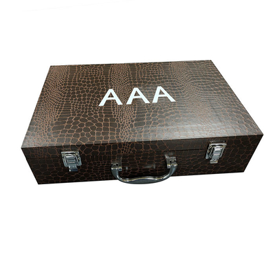 ราคาดี Pu Leather Wine Box 4C UV เคลือบพื้นผิวลายนูน ออนไลน์