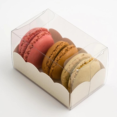 ราคาดี PET Multi Specification ช็อกโกแลตบิสกิต Macaron Cake Gift Box Ivory Board ออนไลน์